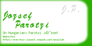 jozsef parotzi business card